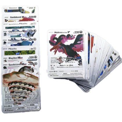 Set 53 Cartonase Pokemon, argintii