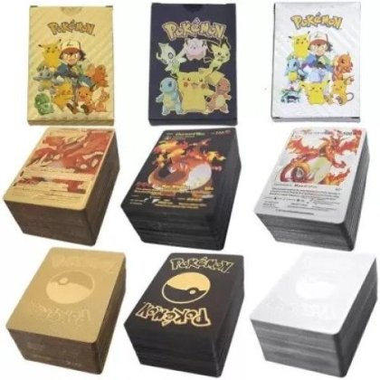 Set 165 cartonase Pokemon, Silver, Gold si Black, The Twin