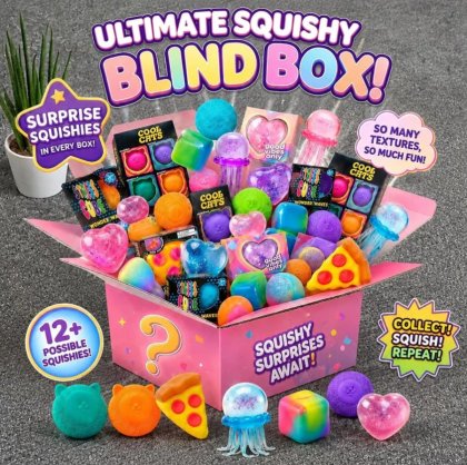 Random set 4 Squishy VICTINY® Blind Box / MYstery Box jucarii senzoriale squishy pentru copii si adulti, model vic-004