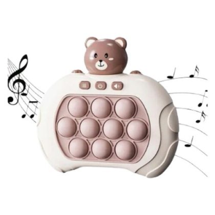 Consola pop-it 999 nivele de joc, Speed Pass Game Machine, model Ursulet, 13×12.5×6cm